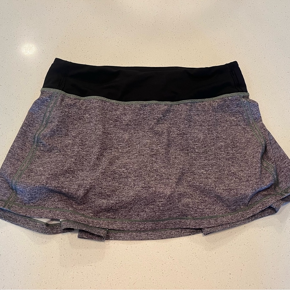 Lululemon Heathered Gray and Black Athletic Skirt